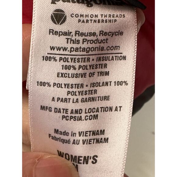 Patagonia Womens Micro Puff Hooded Jacket Medium Primaloft Nickel Gray Pockets - Picture 15 of 16